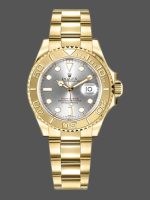 Rolex Yacht Master 169628 Yellow Gold Grey Dial 29MM Lady Replica Watch