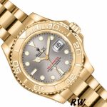 Rolex Yacht Master 169628 Yellow Gold Grey Dial 29MM Lady Replica Watch - Image 3