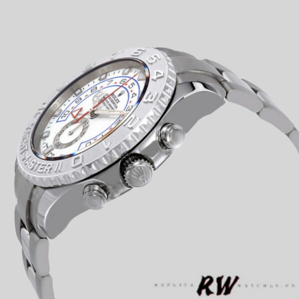 Rolex Yacht Master II 116689 White Dial Platinum 44mm Mens Replica Watch - Image 4