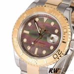 Rolex Yachtmaster 16623 Steel Yellow Gold Black MOP Dial 40MM Mens Replica Watch - Image 2