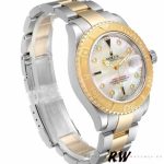 Rolex Yachtmaster 16623 Steel Yellow Gold Mother of Pearl White Dial 40MM Mens Replica Watch - Image 2